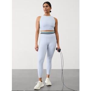 NWT Athleta Large Interval Stash High Rise Stripe 7/8 Legging